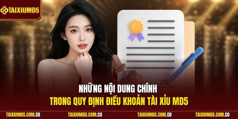 Những nội dung chính trong quy định điều khoản Tài Xỉu MD5