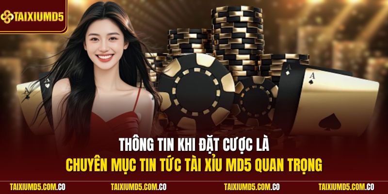 Thông tin khi đặt cược là chuyên mục tin tức Tài Xỉu MD5 quan trọng